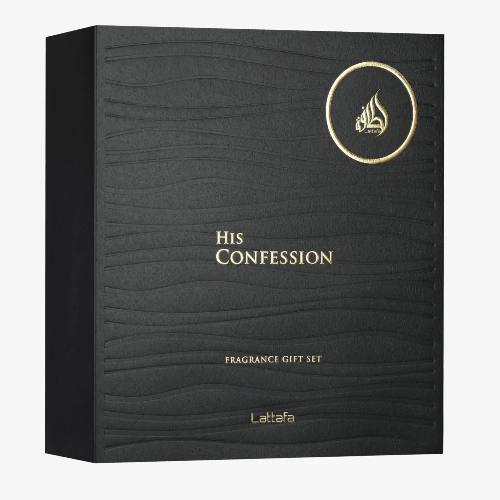 His Confession 100 ml + EDP MINI 12 ml + SG parfumska voda za moške