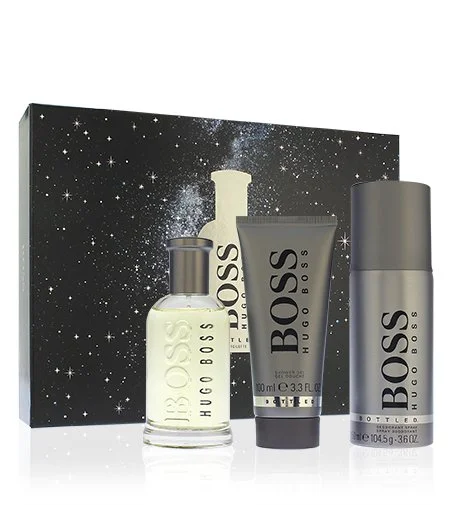 Boss Bottled darilni set toaletna voda 100 ml + gel za prhanje 100 ml + deodorant za moške