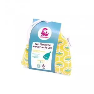 Lamazuna Higienska menstrualna skodelica, velikost 2, rumeni rokav