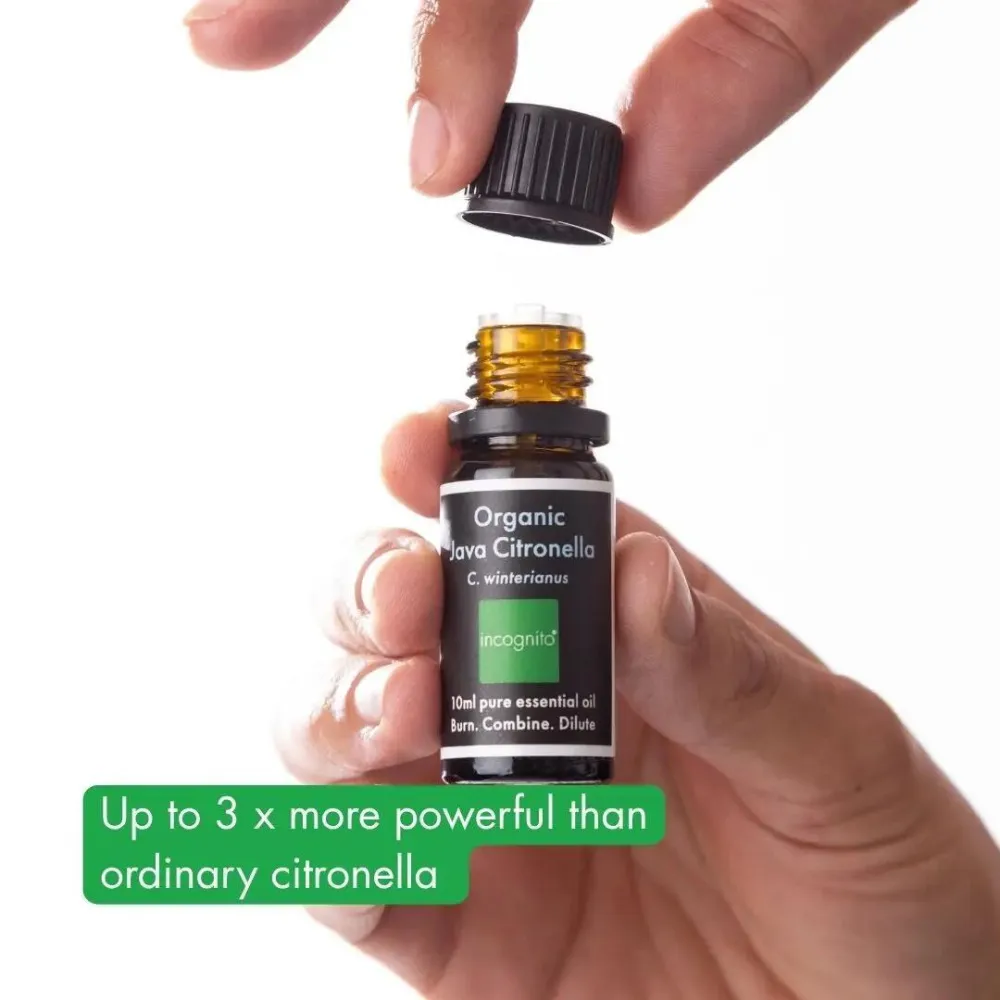 Incognito Eterično olje citronele BIO (10 ml) - ne diši po težavnih žuželkah