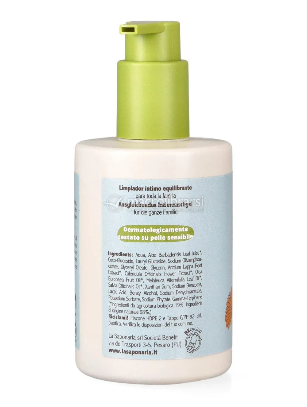 laSaponaria Intimni gel BIO (200 ml) - ohranja naravni ph 4,5