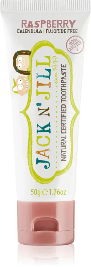Jack n Jill Otroška zobna pasta - jagoda BIO (50 g) - brez fluora, z izvlečkom ekološkega ognjiča