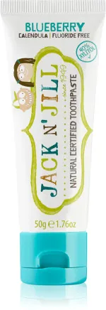 Jack n Jill Otroška zobna pasta - jagoda BIO (50 g) - brez fluora, z izvlečkom ekološkega ognjiča