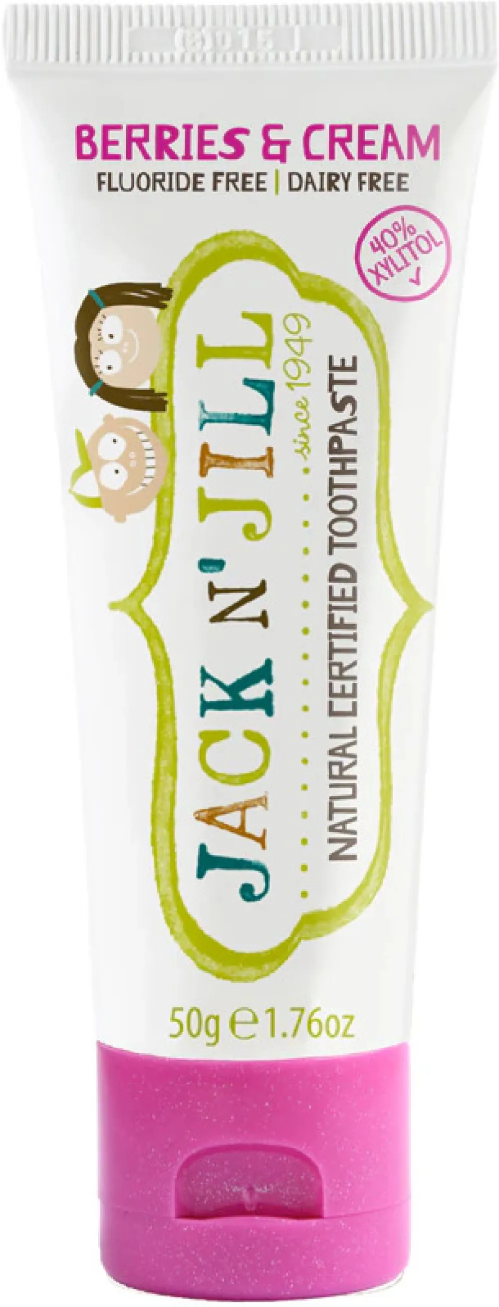 Jack n Jill Otroška zobna pasta - Milkshake (50 g) - brez fluora, z izvlečkom ekološkega ognjiča