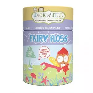 Jack n Jill Zobna nitka za otroke Fairy Floss (30 kosov) - z ročajem v obliki žirafe