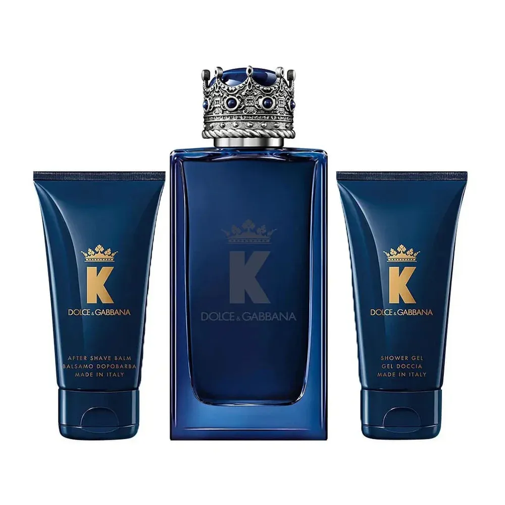 K by Dolce & Gabbana darilni set toaletna voda 100 ml + balzam po britju 50 ml + gel za prhanje za moške