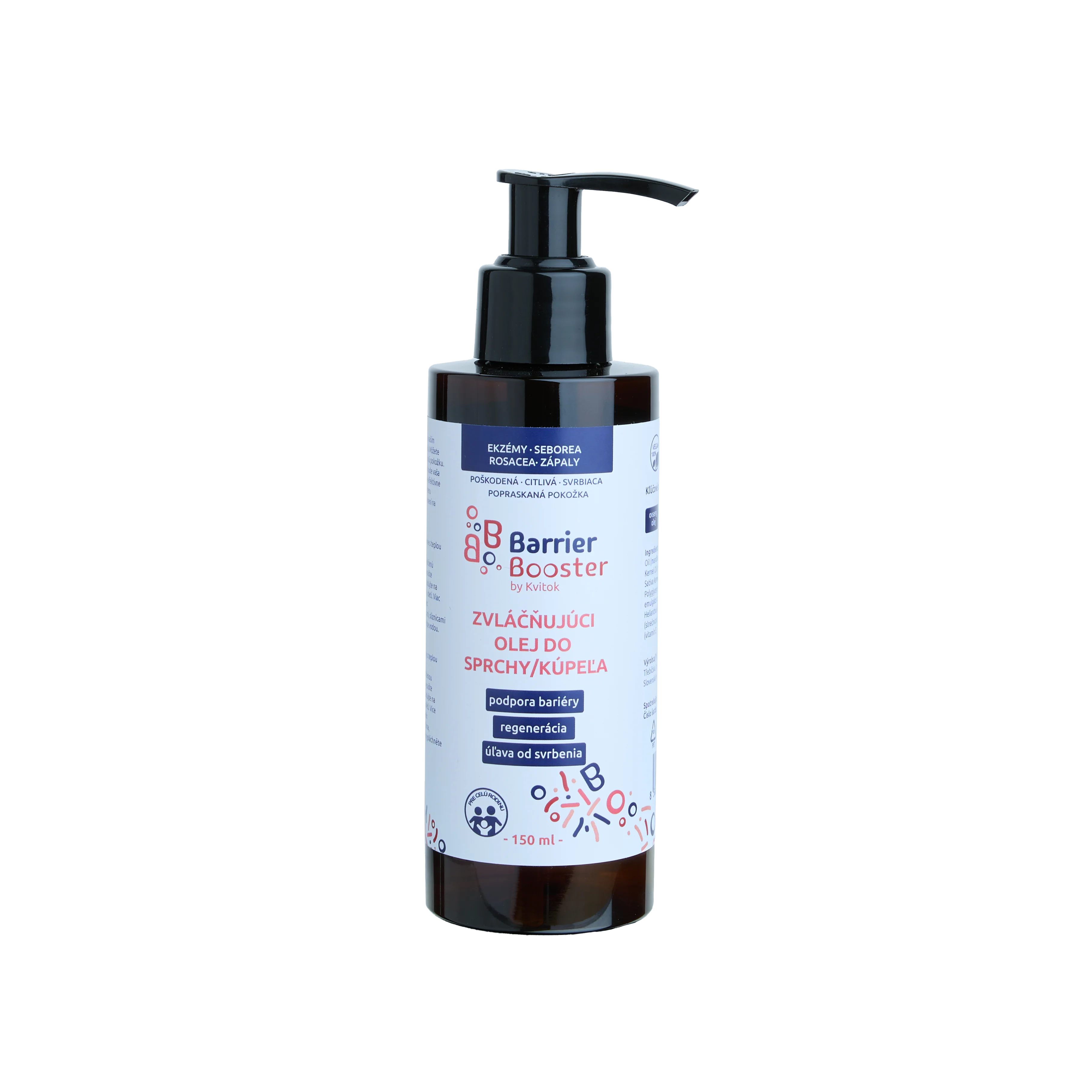 Kvitok Barrier Booster Mehčalno olje za prhanje in kopel (150 ml) - za svilnato mehko kožo