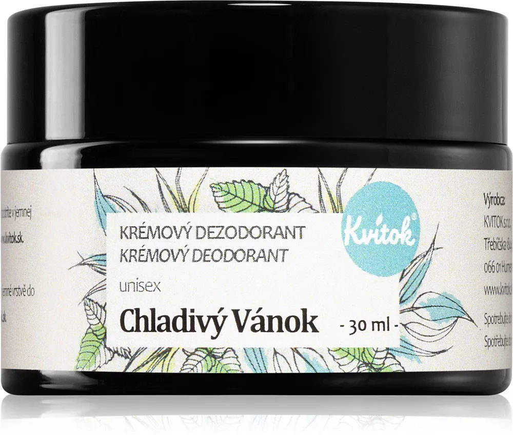 Kvitok Kremni dezodorant Cool Breeze (30 ml) - primeren za ženske in moške