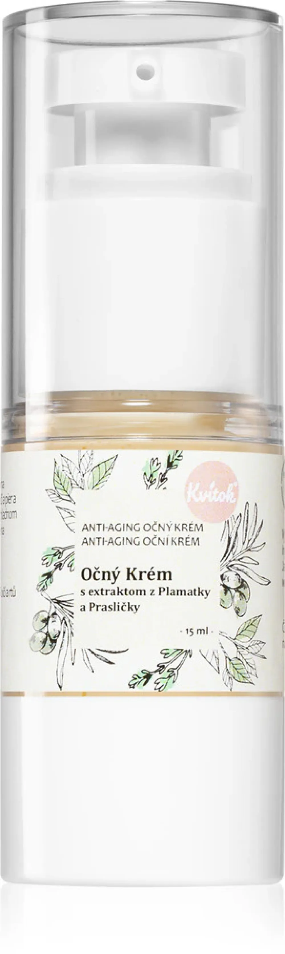 Kvitok Krema za oči - dnevna (15 ml) - z izvlečki triplata in preslice