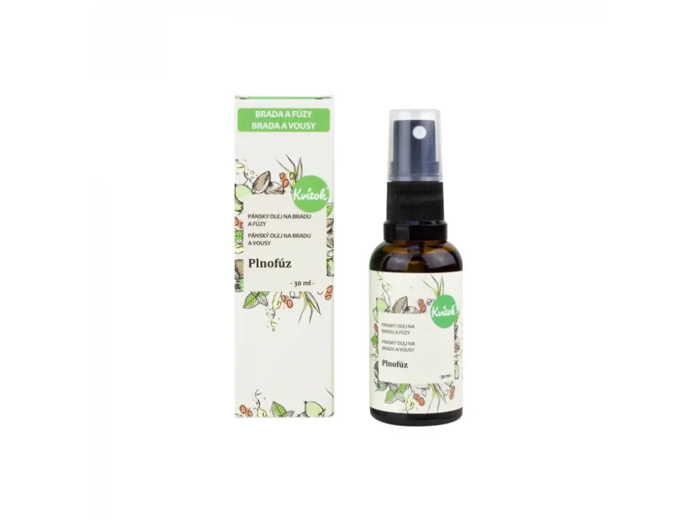 Kvitok Olje za nego brade in brade Plnovous (30 ml) - s svežim vonjem