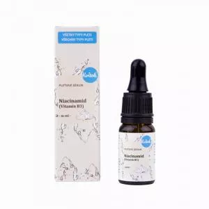 Kvitok Serum za obraz - niacinamid (vitamin B3) (10 ml) - za aknasto, občutljivo in zrelo kožo