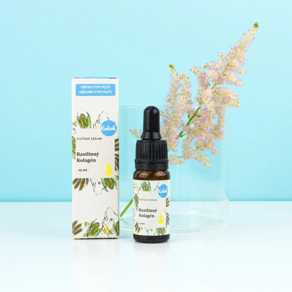 Kvitok Serum za kožo - rastlinski kolagen (10 ml) - gladi in izboljšuje elastičnost