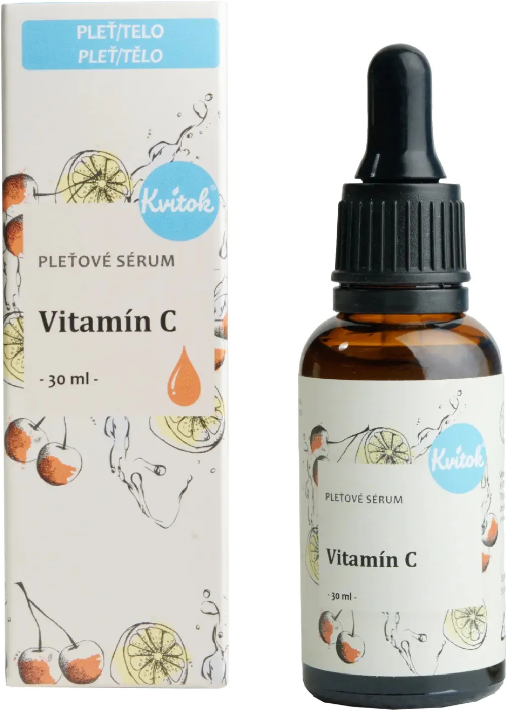Kvitok Kvitok serum za obraz - vitamin C (30 ml) - učinki proti staranju