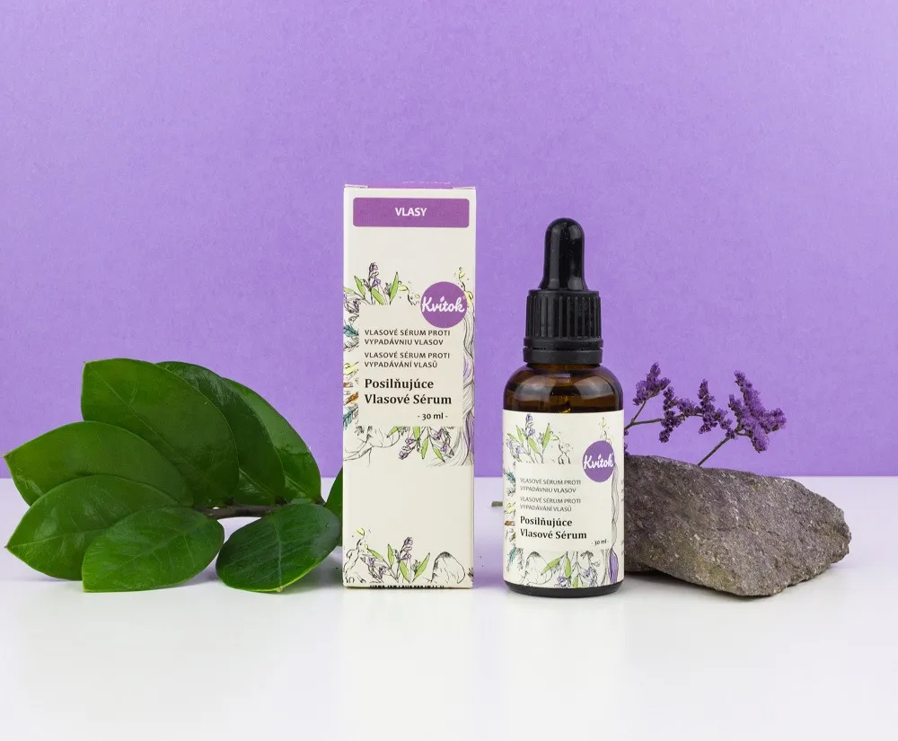Kvitok Krepilni serum za lase (30 ml) - primeren pri izpadanju las