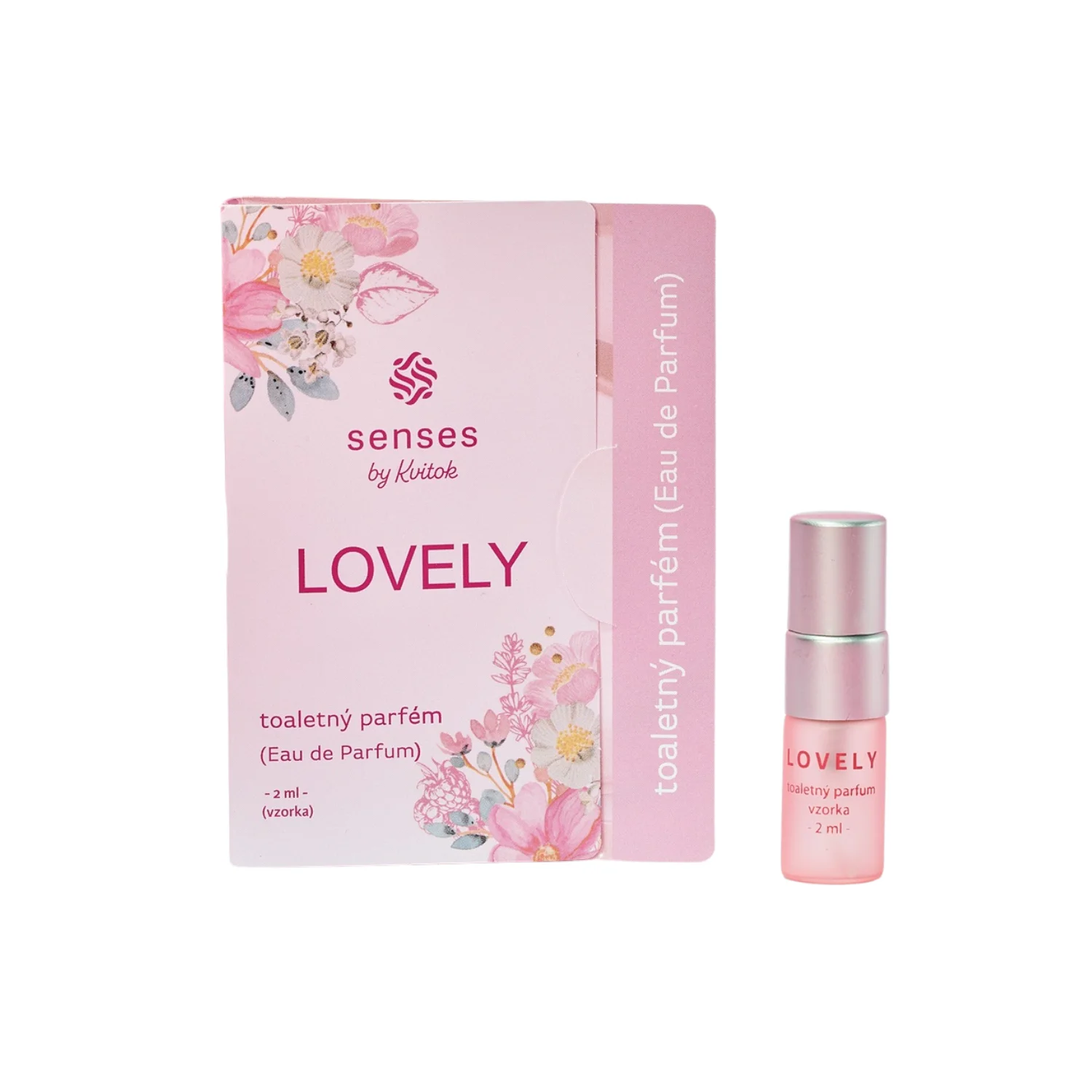 Kvitok Senses Toaletni parfum Lovely - vzorec (2 ml) - z vonjem vrtnice, vanilje in citrusov