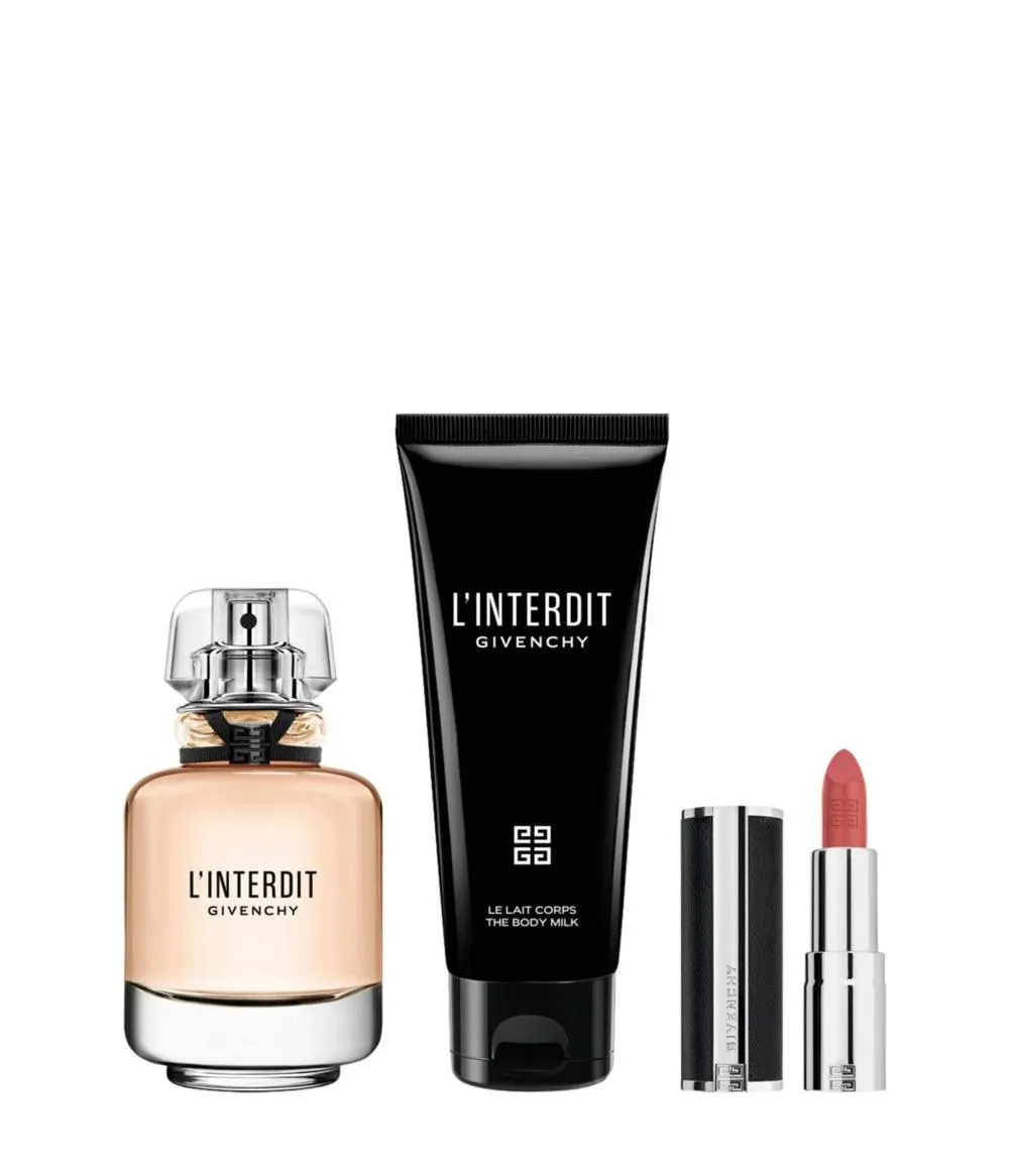 L'Interdit + losjon za telo 75 ml + šminka za ustnice 1,5 g parfumska voda za ženske 50 ml