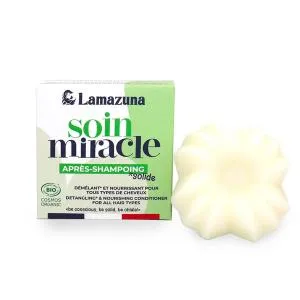 Lamazuna Trdi balzam za vse vrste las BIO - limona in bazilika (75 g) - neguje in olajša razčesavanje