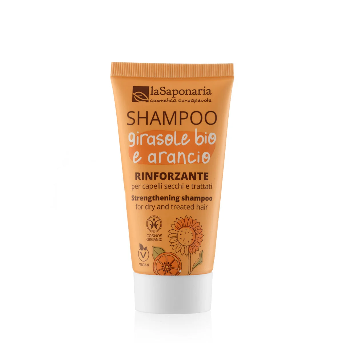 laSaponaria Šampon s sončnico in sladko pomarančo BIO 30 ml