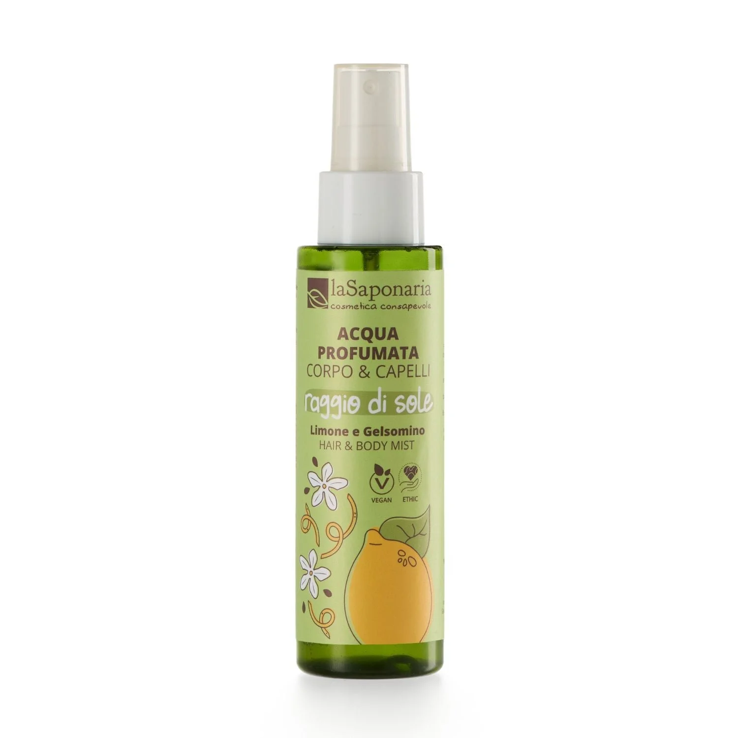 laSaponaria Meglica za telo in lase Telesna meglica SunBeam - limona in jasmin (100 ml) - za telo in lase