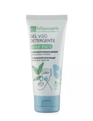 laSaponaria Deep Pure BIO gel za čiščenje obraza (100 ml) - primeren za mešano in mastno kožo