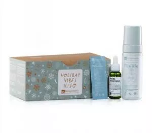 laSaponaria Darilni paket Holiday Vibes - pena za čiščenje obraza in serum s hialuronsko kislino