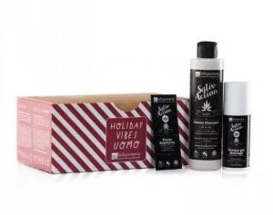 laSaponaria Darilni paket Holiday Vibes - za moške - serum za kožo in prha 2v1