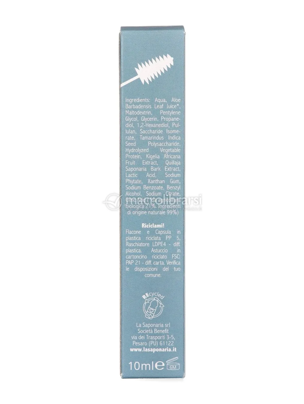 laSaponaria Gel za oblikovanje obrvi s Phyto-keratinom BIO - prozoren (10 ml) - fiksira obliko obrvi