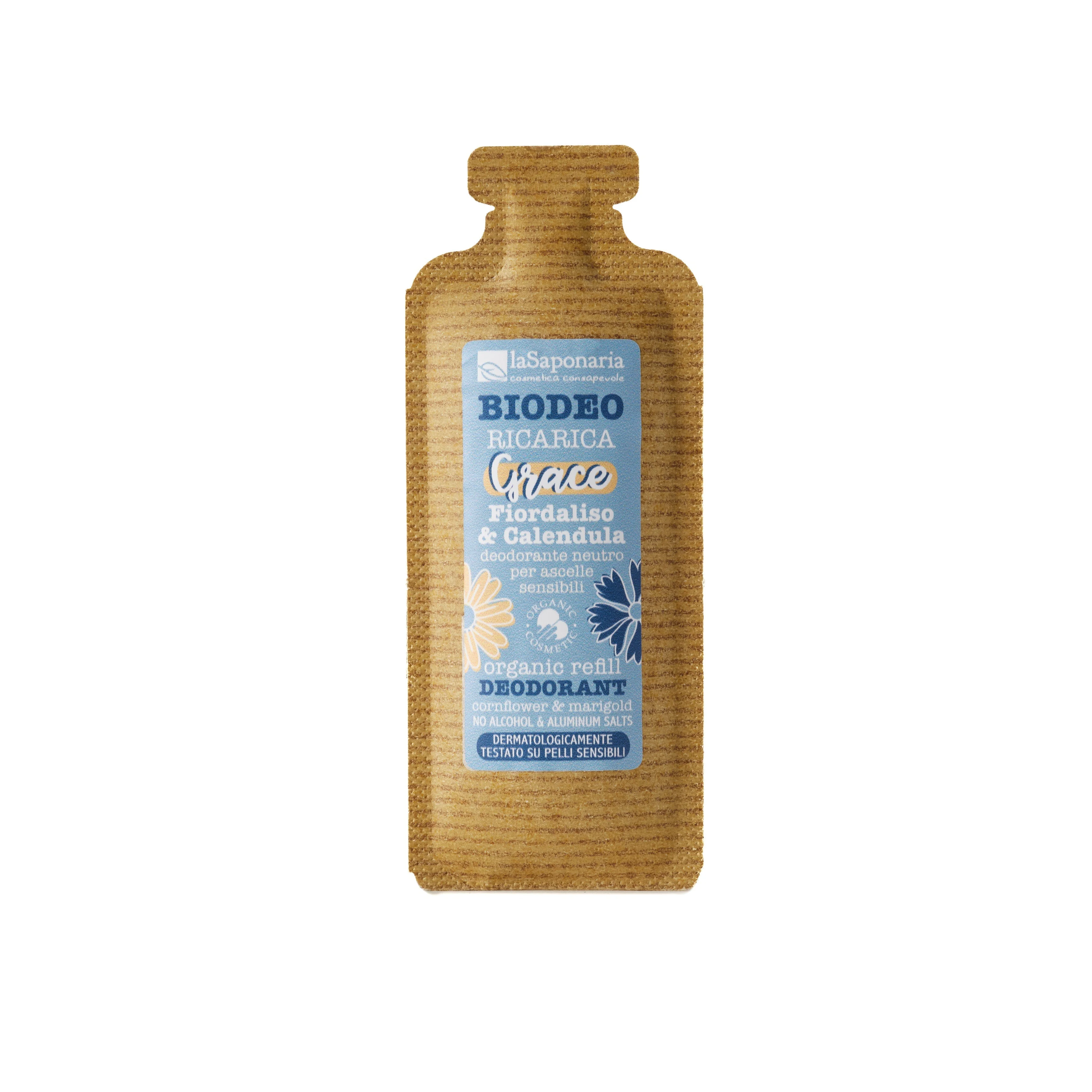 laSaponaria Nadomestno polnilo za kroglični deodorant Grace - brez vonja BIO (40 ml) - za občutljivo kožo