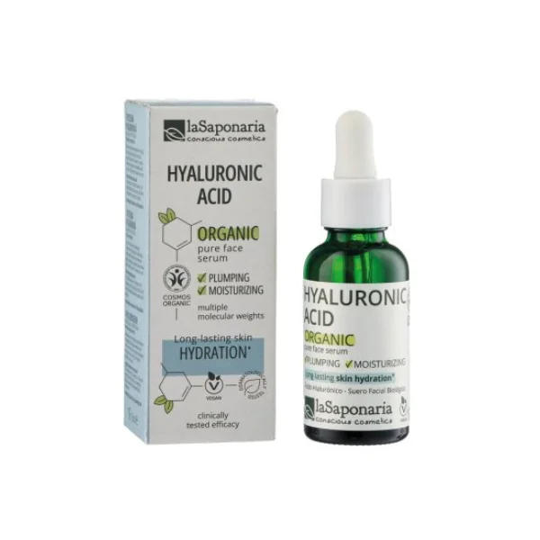 laSaponaria Serum za obraz - Hialuronska kislina BIO (30 ml) - vlaži in učvrsti kožo