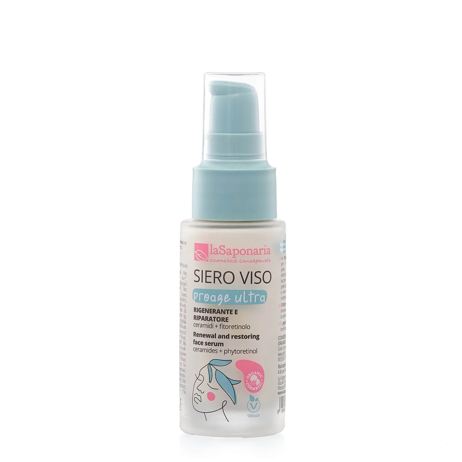 laSaponaria Obrazni serum Proage Ultra za zrelo kožo BIO (30 ml) - s ceramidi in fito-retinolom
