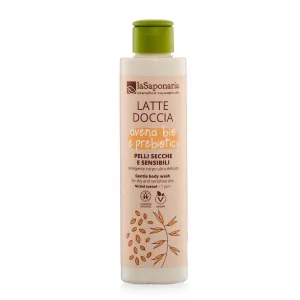 laSaponaria Mleko za prhanje z BIO ovsom in prebiotiki za občutljivo kožo (200 ml) - z ognjičem in kamilico