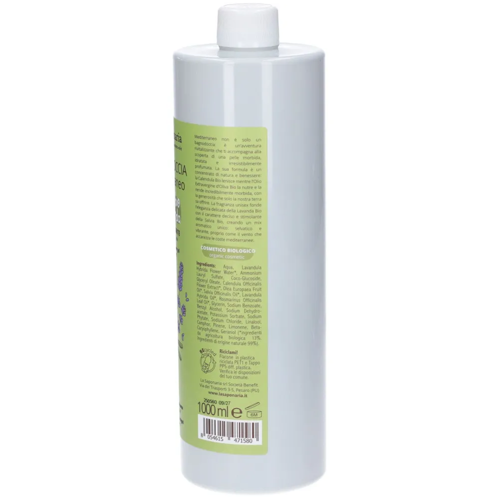 laSaponaria Sredozemski gel za prhanje BIO Maxi (1 l) - s sredozemskimi zelišči