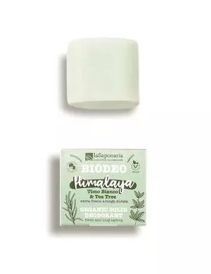 laSaponaria Himalaya BIO trdi dezodorant (40 g) - s svežim vonjem čajevca in evkaliptusa