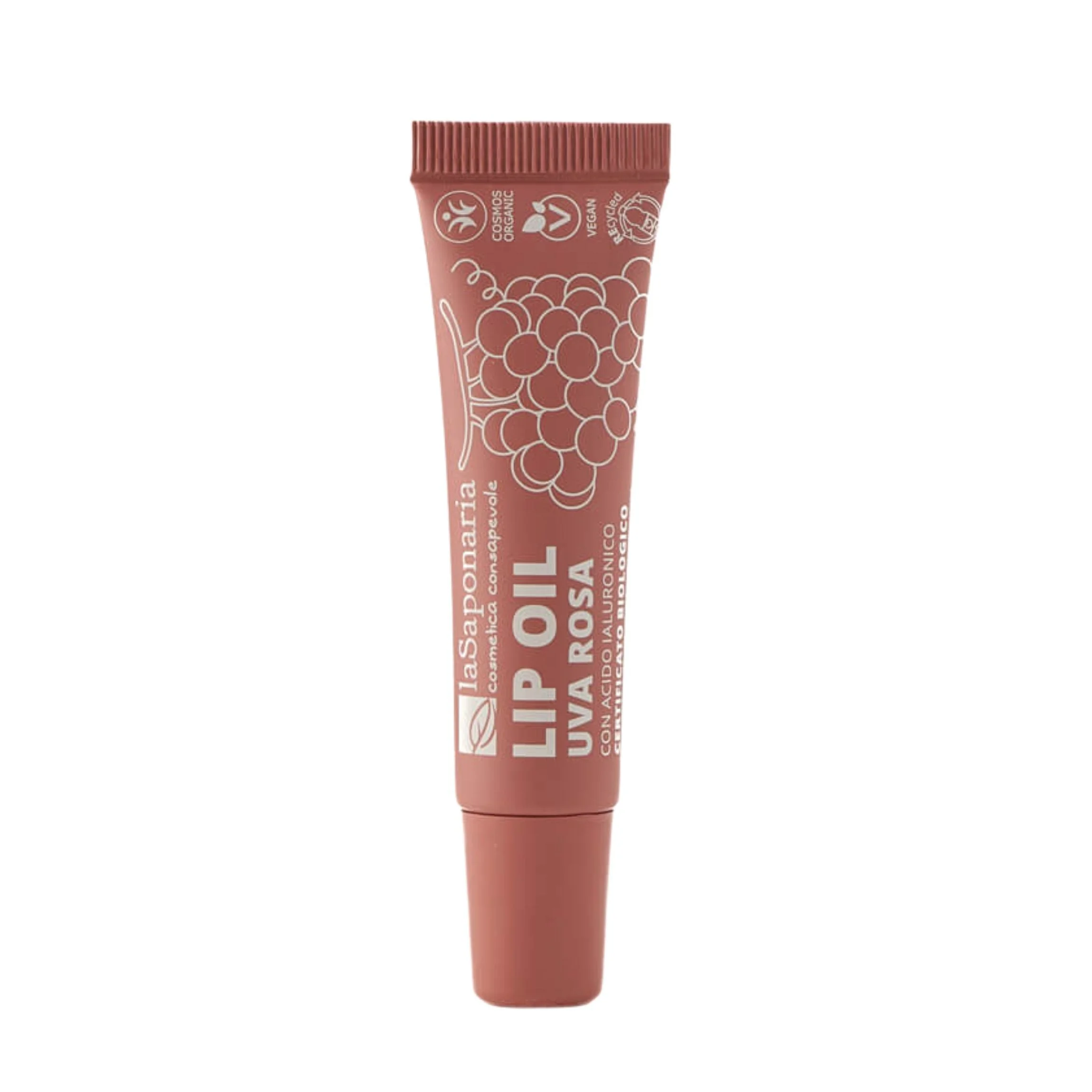 laSaponaria Hranilno olje za ustnice z rožnatim grozdjem BIO - Rosy Nude (12 ml) - za sijoče in globinsko nahranjene ustnice