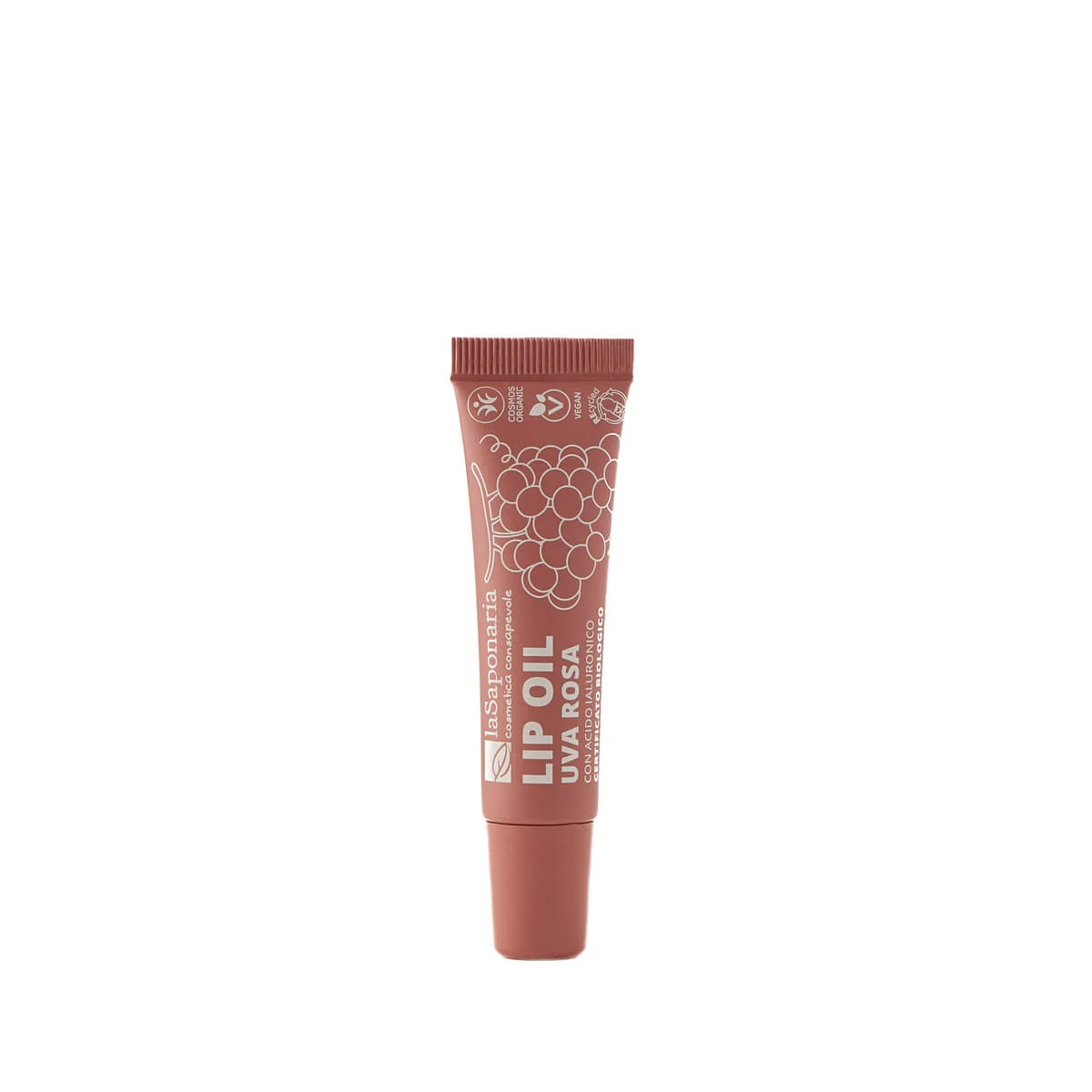 laSaponaria Hranilno olje za ustnice z rožnatim grozdjem BIO - Rosy Nude (12 ml) - za sijoče in globinsko nahranjene ustnice