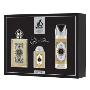 Lattafa Pride King Of Arabia EDP 100 ml + EDP 20 ml + DEO v spreju 200 ml UNISEX