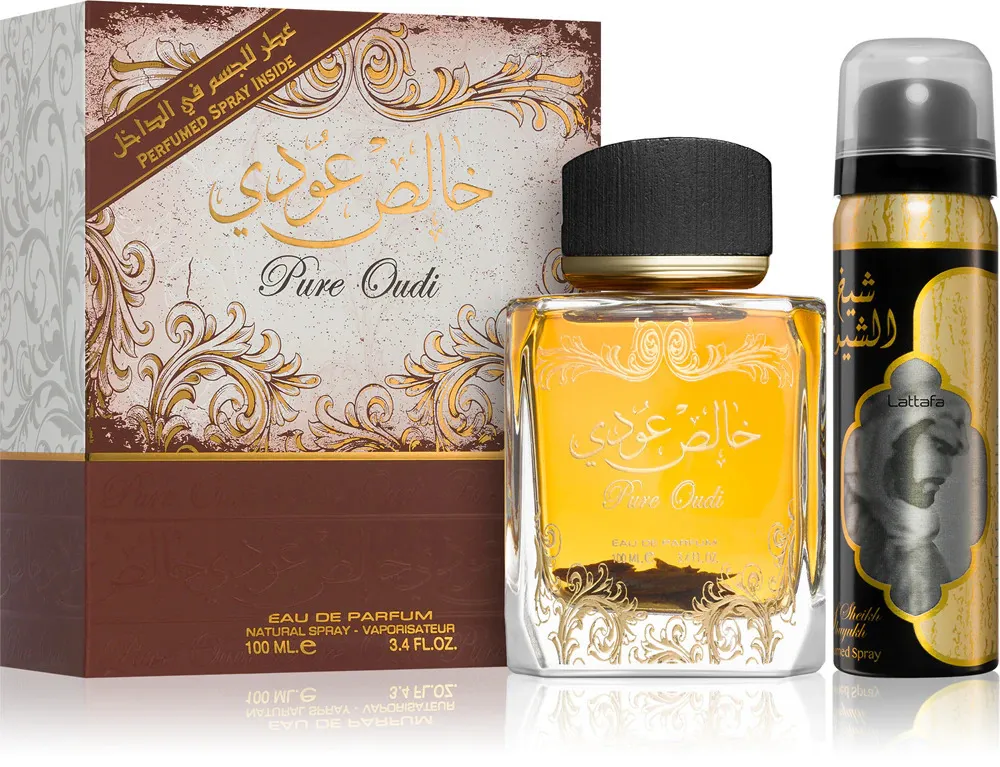 Pure Oudi darilni set unisex parfumirana voda 100 ml + deospray 50 ml