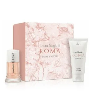 Laura Biagiotti Roma Fiori Bianchi toaletna voda za ženske 25 ml + losjon za telo
