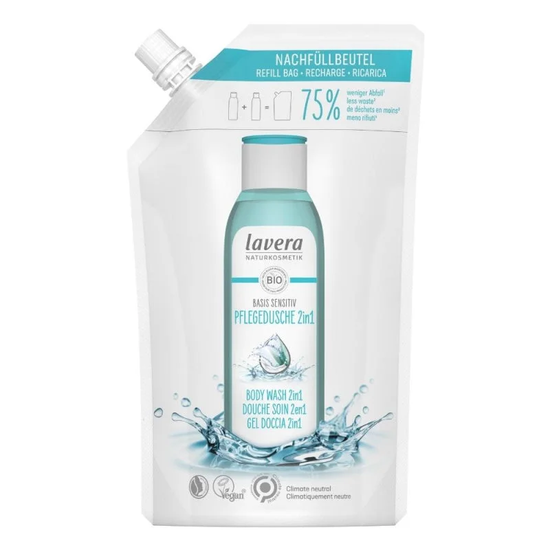 Lavera Basis Sensitive Gel za prhanje za telo in lase 2v1 250 ml - tudi za občutljivo kožo