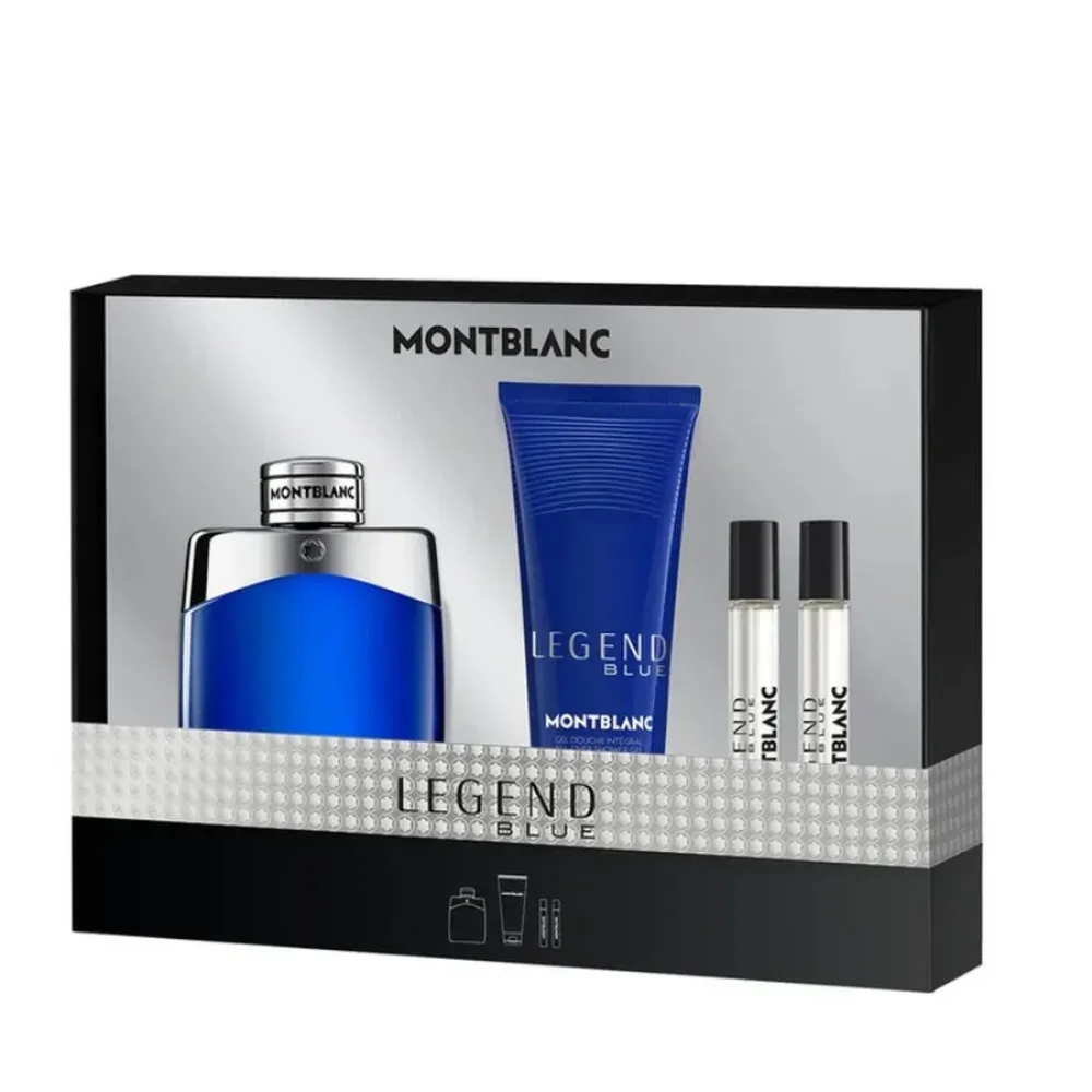 Legend Blue 100 ml + SG za telo in lase 100 ml + EDP MINI 2 x parfumirana voda za moške 8 ml