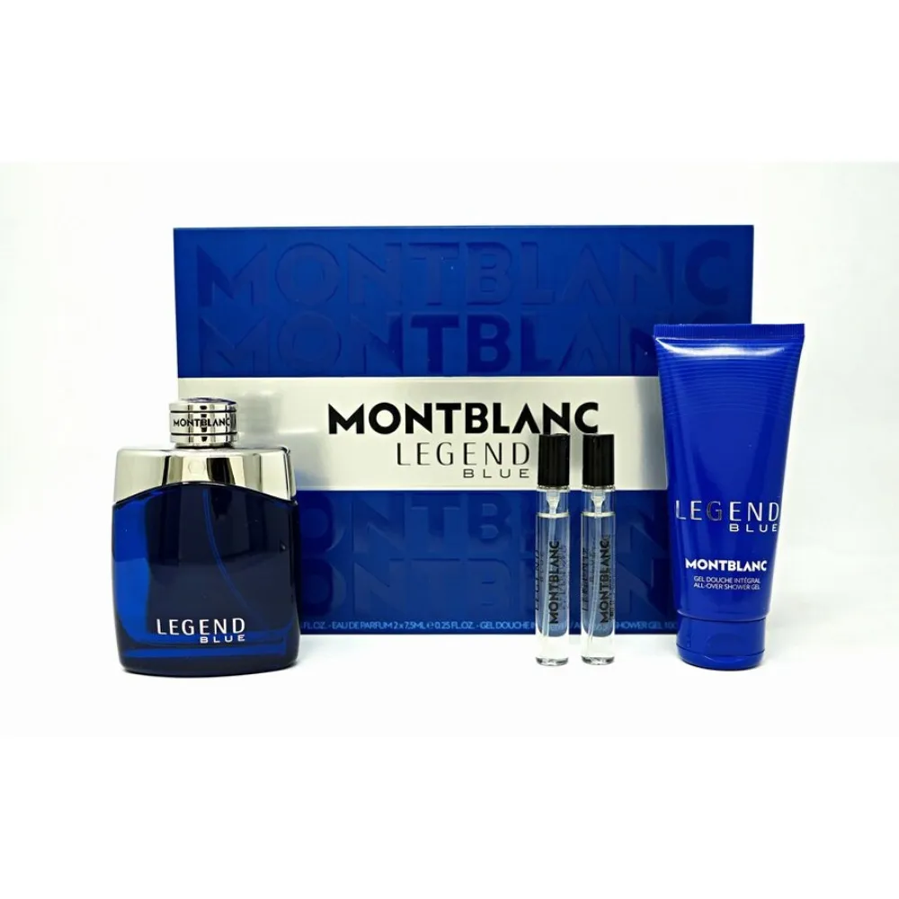 Legend Blue 100 ml + SG za telo in lase 100 ml + EDP MINI 2 x parfumirana voda za moške 8 ml