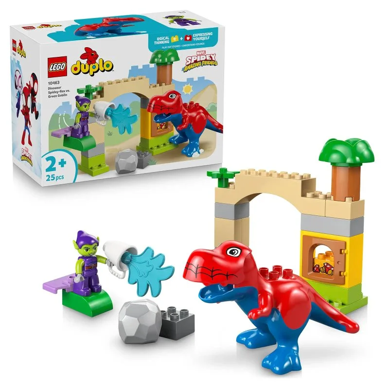 DUPLO® 10463 Dinozaver Spidey-Rex proti Zelenemu goblinu