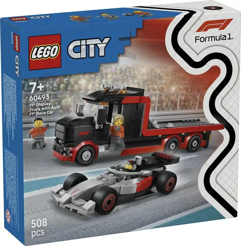City 60493 Razstavni tovornjak F1® z dirkalnim avtomobilom Audi F1®