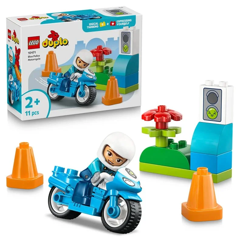 DUPLO® 10471 Modri policijski motocikel