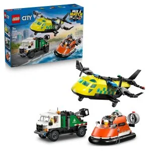 LEGO® City 60505 Remix: Letalo, servisno vozilo in zračni čoln