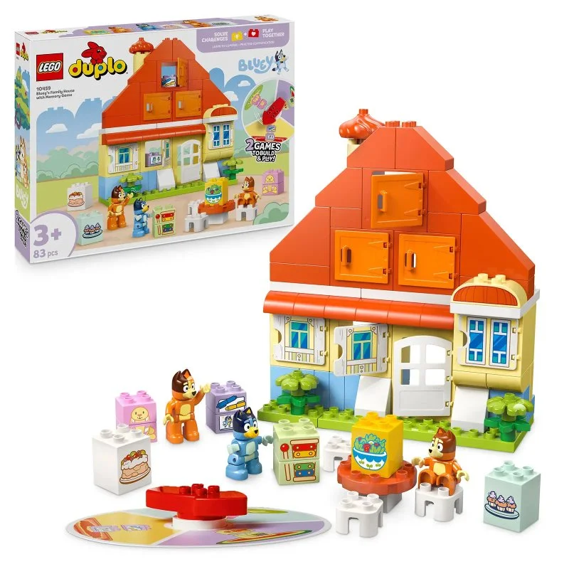 DUPLO® 10459 Hiša Bluey in spominska igra