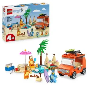 LEGO® Bluey 11202 Bluey in družinski izlet z avtomobilom na plažo