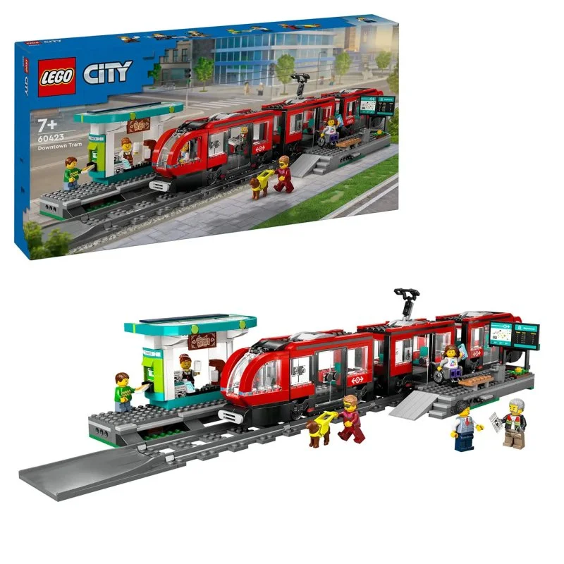 City 60423 Tramvaj in postajališče v središču mesta