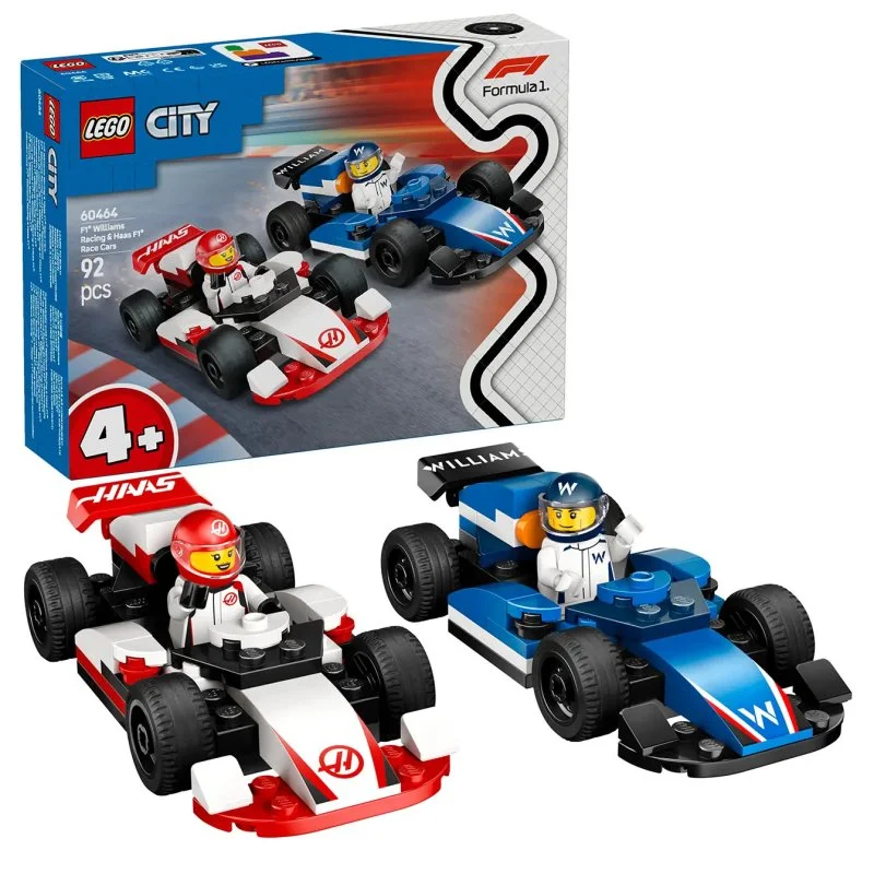 City 60464 Dirkalni avtomobili F1® Williams Racing in Haas F1®