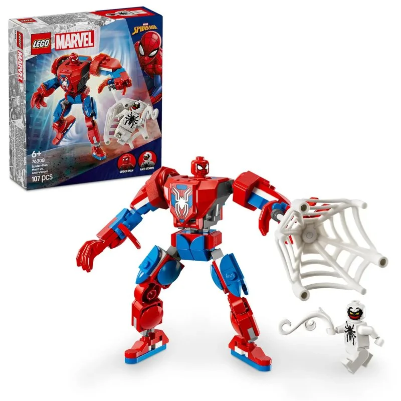 Marvel 76308 Spider-Man v robotski obleki proti Anti-Venomu